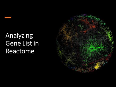 Analyzing Gene List in Reactome