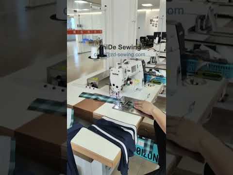 Automated shirt cuff hemming machine.#automaticsolution #lockstitchmachine