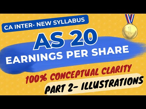 AS 20 in ENGLISH - Earnings Per Share - ICAI illustrations - CA INTER New Syllabus