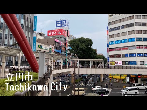 4K a-Walk around in Tachikawa Sta. Tokyo (PM rain) 東京 立川駅周辺 (午後 雨)