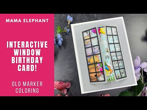 Mama Elephant Peekabuddies Birthday Card