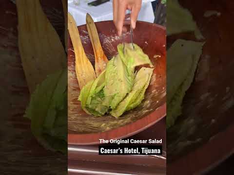 The ORIGINAL Caesar Salad at the famous Caesar’s Hotel in Tijuana, Mexico. #caesarsalad #tijuana