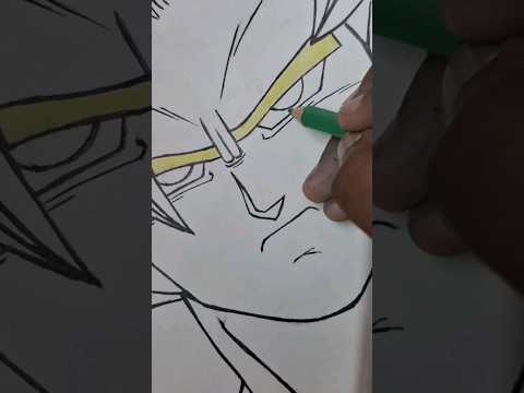 Goku x Kakarot #anime #goku #serious #Majinbuu #kidbuu #animedrawing #ssj2goku #shorts #viral #art