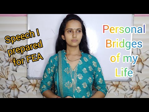 Speech on FEA ll "Personal bridges of my life" ll Advance level ll Pooja karn ll Pooja Academy