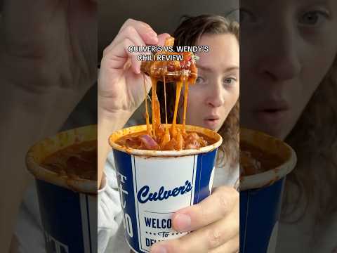 culver’s vs. wendy’s chili… it’s a chili fast food cook off 👀 #fastfood #culvers