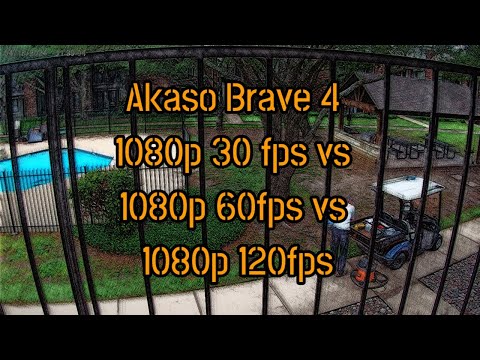 (1425) Action Cameras 📸 Akaso Brave 4 at 1080p 30fps vs 1080p 60fps vs 1080p 120fps