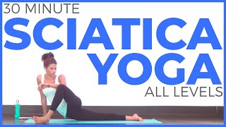 30 minute Yoga for SCIATICA and LOW BACK PAIN (All Levels) | Sarah Beth Yoga