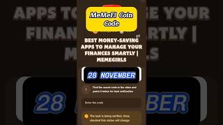 Memefi code Today | 28 NOVEMBER | PART 1#memefi #memeficode #code