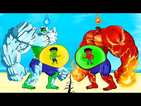 Evolution Of Hulk PREGNANT : DARK vs ICE, FIRE And EARTH | Animation Skill