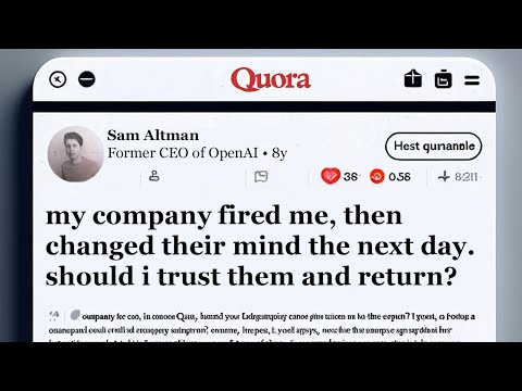 My Quick Take On OpenAI Suddenly Firing Their CEO (Sam Altman)