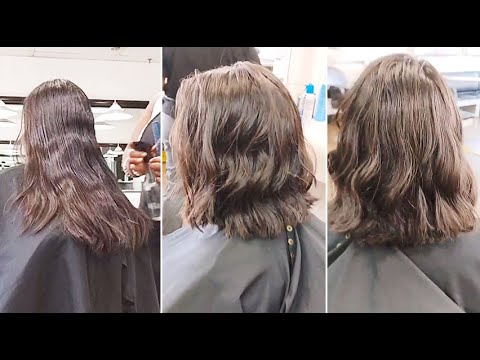 Haircut Transformation: Quick Long to Bob Haircut & Waves Hairstyle Tutorial Women