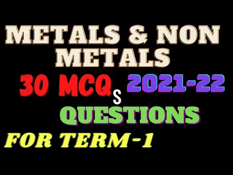 Metals and Non metals MCQ | Term-1 Syllabus |Chapter 3 Class 10 Science MCQ | Fraz Khan