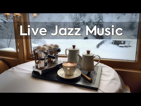 Live Cafe Music ~ Soft Jazz Street with Morning Coffee Making for Better Mood in Winter