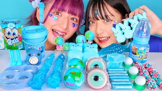 [Mukbang ASMR] Eating blue sweets💙