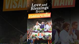 PM Modi holds a grand roadshow in Visakhapatnam, Andhra Pradesh | #shorts