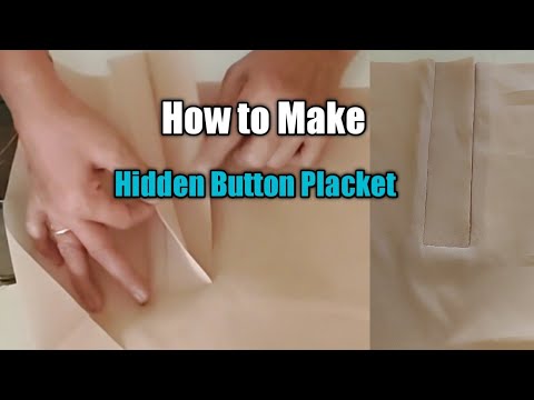 How to Make Hidden Buttton Placket