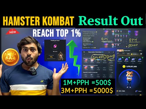 Hamster Kombat Results Out🤩|| Hamster kombat New Update || hamster profit per card level details