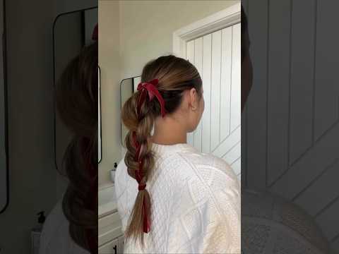 HOLIDAY HAIRSTYLE cute for a dirty hair #hairtutorial #hairstyle #hairtok