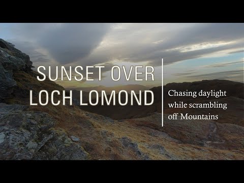 Sunset Over Loch Lomond - Climbing Down off Mountains in the Dark - An Caisteal and Beinn a'Chròin