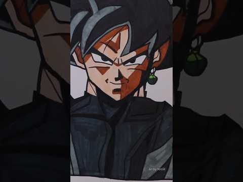 Black goku zamasu anime drawing #anime #blackgoku #shorts