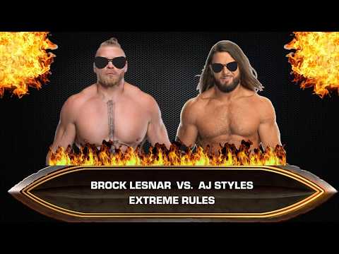 🔥 Hardcore Match | Brock Lesnar Rap 🎵 | Brock Lesnar vs. AJ Styles | WWE Clash At The Castle 🔥