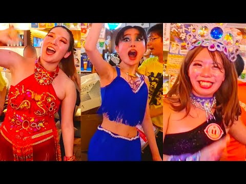 😈 samba in the shopping street No.５💓魅惑の眠らない夜魔女達👩‍🎓刺激過ぎる🔥猛烈❓❓猛烈な踊り💃 東京外国語大学 ブラジル研究会 🪄闇夜の街🌉商店街のサンバパレード