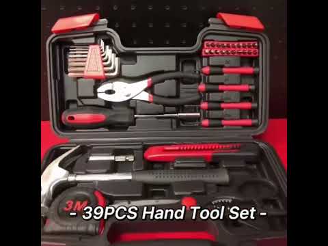 39-Piece Household Tools Kit - Small Basic Home Tool Set with Plastic Toolbox - #shorts