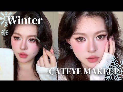 🎄❄️ CHRISTMAS WINTER CAT EYE 🐈 MAKEUP by 包青天大人