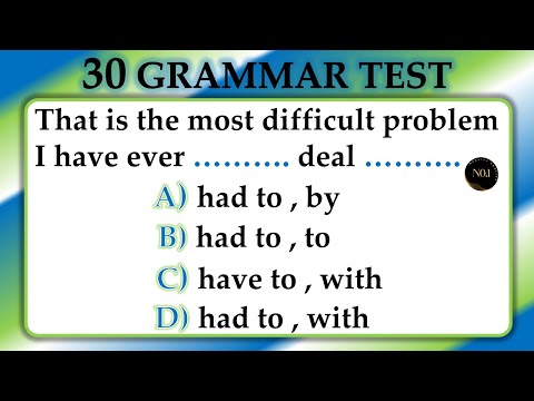 30 Mixed English Test | English Grammar Tenses | English Grammar Quiz | No.1 Quality English