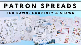 PLAN WITH ME | PATRON SPREADS FOR DAWN, COURTNEY, & SHAWN | THE HAPPY PLANNER