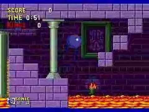 Sonic 1 - Marble Zone 1 - No Rings or Points Run