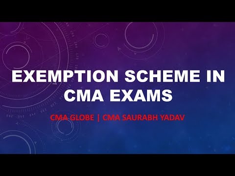 Exemption Scheme in CMA Exams