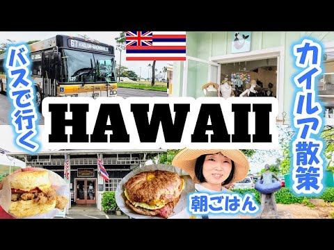 2024年3月【ハワイ⑤】大人2人旅 TheBusで行く！カイルアタウン散策～！朝食も食べまーす！