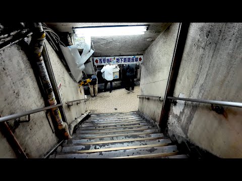 Night Walk in Asakusa,Tokyo old underground shopping mall and back alleys【4K Japan】