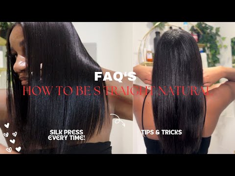 FAQ's about being a straight haired natural & how i wear a silk press on type 4 hair all year round!