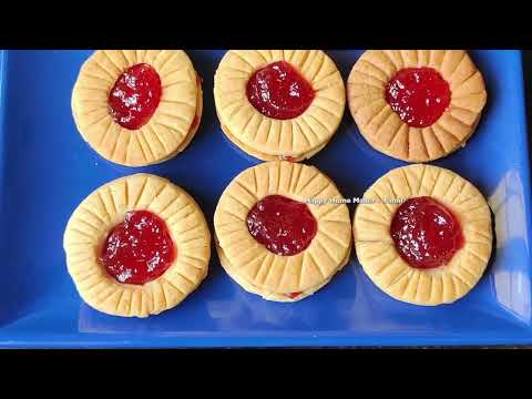 Bakery Style Jam Biscuit Recipe in Tamil | பேக்கரி ஜாம் பிஸ்கட் | No Oven, No Maida, No Sugar