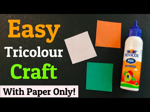 Easy Independence Day Craft Idea ❤️🇮🇳  homemade sticker making | 15th august special craft