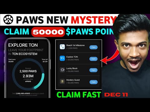 Paws mystery quest of Dec 11 | paws airdrop new task 🐱‍🏍