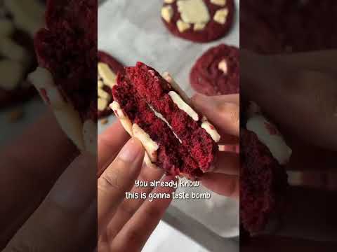 ♦️Red velvet cookies♦️ #cake #cookies #biscuit #shorts #yum....#redvelvetcake #redvelvet