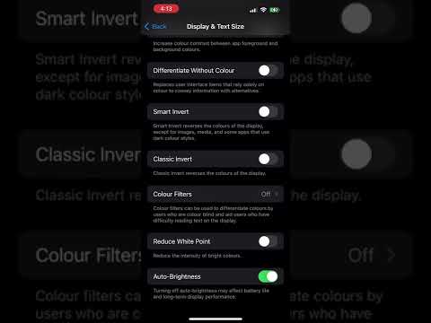 Automatic Brightness Control On /OFF #iphone #apple #technology