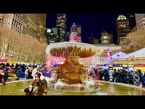 New York LIVE Freezing Cold Christmas Weekend 🥶 Sunday Night (22 December 2024)