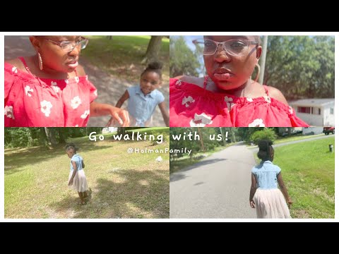 Go walking with us + Madison plays with Glitter! #vlog