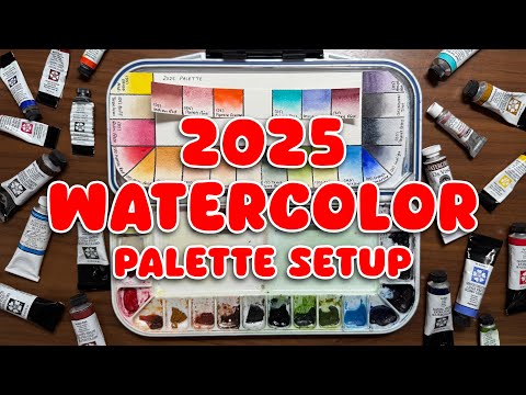 NEW 2025 Watercolor Palette Update 🎨 palette setup & modification, paint swatching, & thoughts