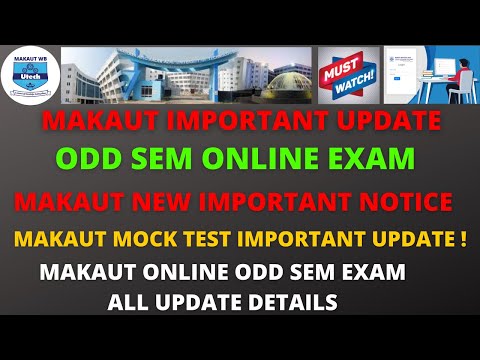 Makaut Odd Sem Online Exam Important New Notice | Makaut Mock Test | Makaut Exam Update | MAKAUT