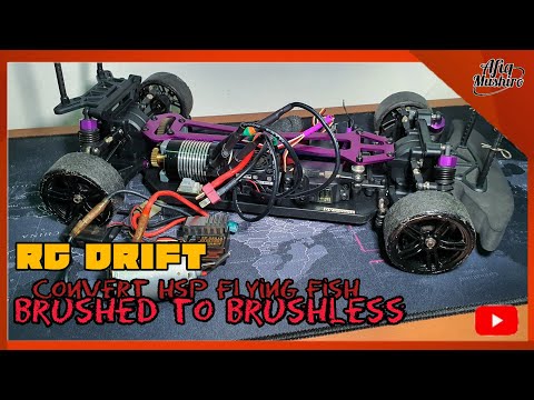 RC DRIFT | Convert Brushed to Brushless Motor | HSP Flying Fish