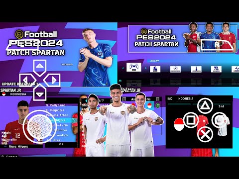 eFootball PES 2025 PPSSPP Patch Update Team Asia & Eroupa New Transfer & Stadium Camera Ps5