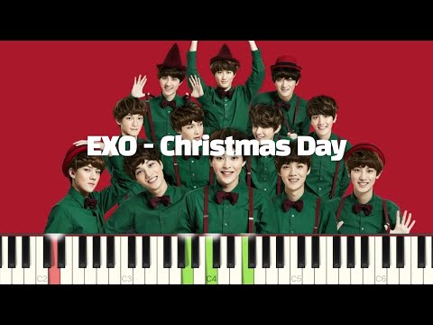 EXO - Christmas Day 피아노 반주 튜토리얼 | piano tutorial | 코드 카피 | 밴드 악보 | 코드반주법 | 엑소 크리스마스데이 피아노 커버