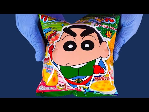 ASMR -Crayon Shin-Chan Mini Corn On The Cob Corn Soup Flavor to SandWich