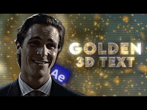 How to: Make Smooth Golden 3D Text | After Effects Tutorial