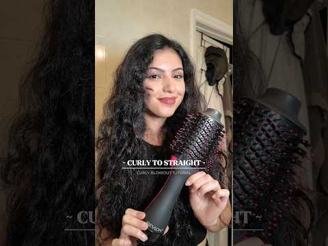 Curly to straight: curly blowout tutorial 🩷